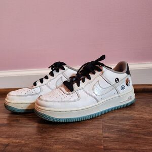 Nike Air Force 1 Happy Hoops Sneakers Youth Size 4Y Kids DM8091-100